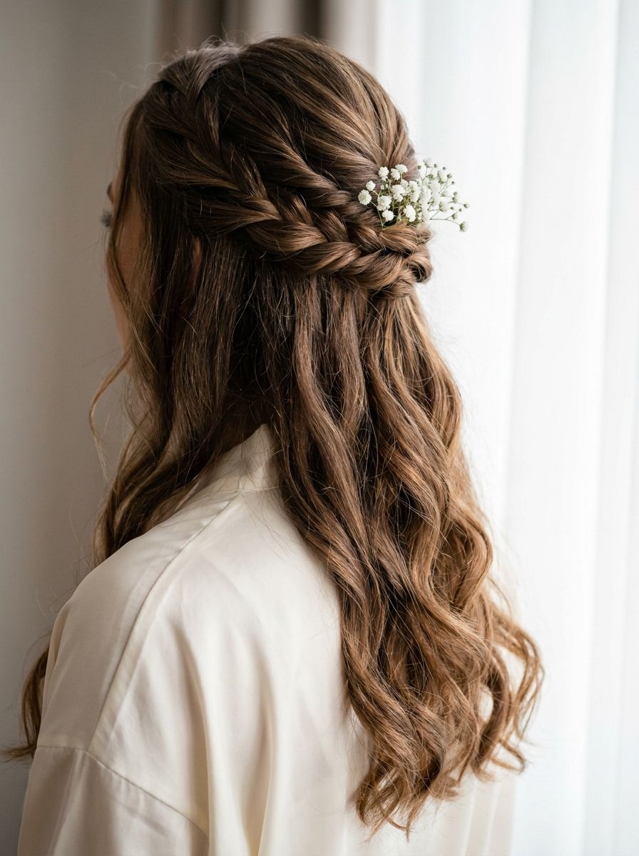 Rope Braid Half-Up - Flechtfrisuren Hochzeit
